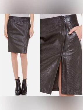 Vince Leather Skirt